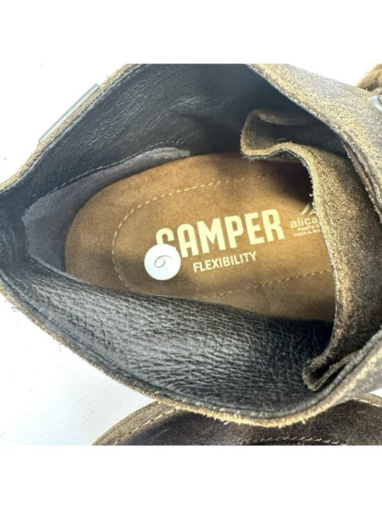 Camper Shoes Mens Size US 9 EU 42 Chukka Moc Toe Brown Leather Shoes Alicante